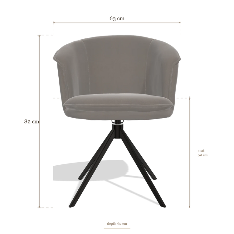 Dining Chair Lena 6581, dimensions 63 x 62 x 82 cm