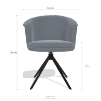 Silla de comedor Lena 6581, medidas 63 x 62 x 82 cm