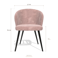 Silla de comedor Lisette 6599, medidas 57 x 58 x 82 cm