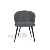 Esszimmerstuhl Lisette 6599 in Stoff Adore 56 (Anthrazit), Beine in Schwarz, Vorderansicht