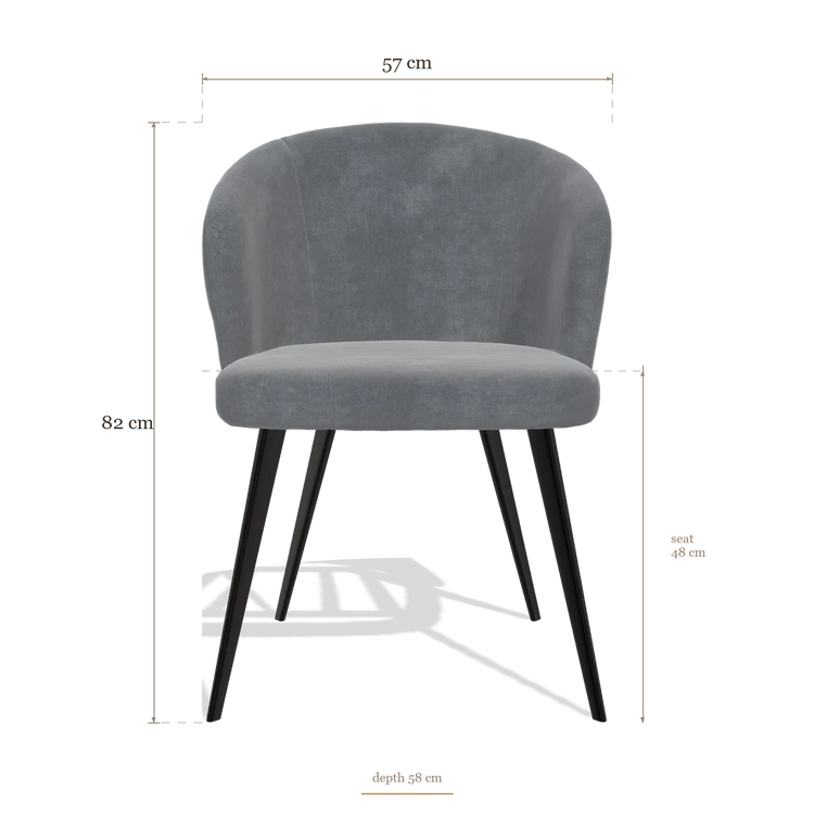 Esszimmerstuhl Lisette 6599, Maße 57 x 58 x 82 cm