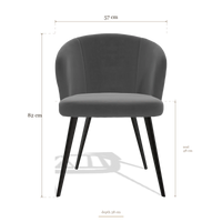 Dining Chair Lisette 6599, dimensions 57 x 58 x 82 cm