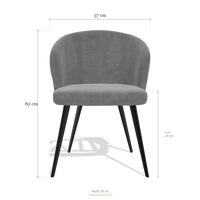 Chaise de salle à manger Lisette 6599, dimensions 57 x 58 x 82 cm