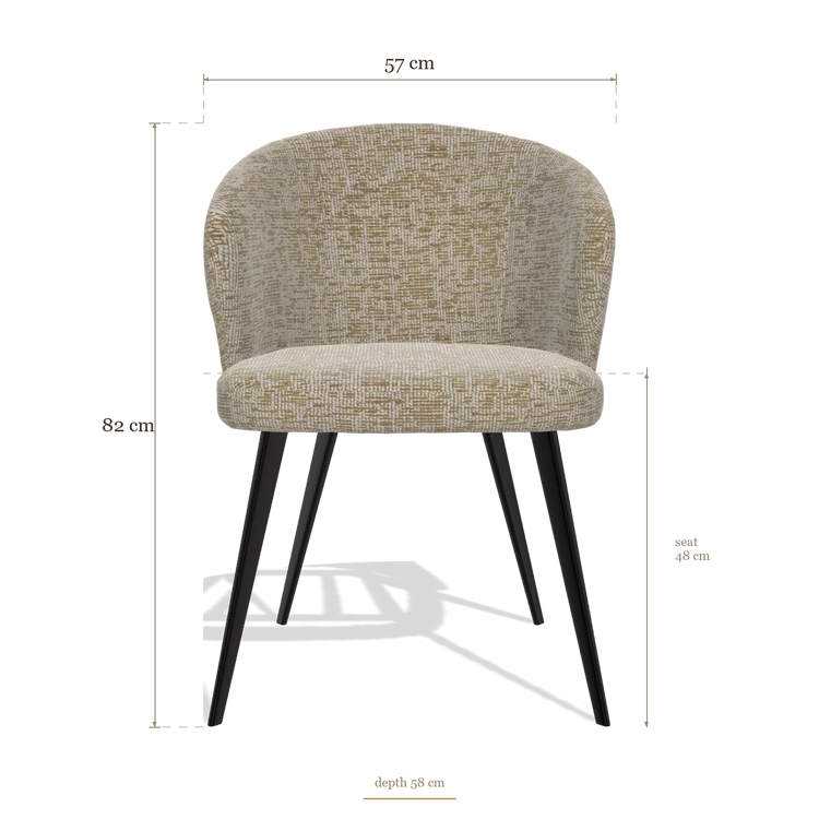 Esszimmerstuhl Lisette 6599, Maße 57 x 58 x 82 cm