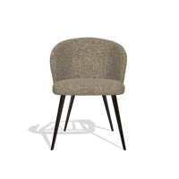 Esszimmerstuhl Lisette 6599 in Stoff Be Fine 25 (Taupe), Beine in Espresso, Vorderansicht