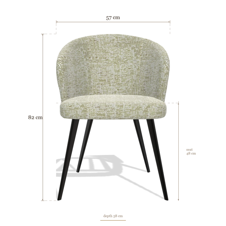 Esszimmerstuhl Lisette 6599, Maße 57 x 58 x 82 cm
