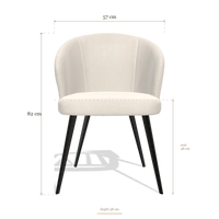 Sedia da pranzo Lisette 6599, dimensioni 57 x 58 x 82 cm