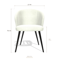 Sedia da pranzo Lisette 6599, dimensioni 57 x 58 x 82 cm