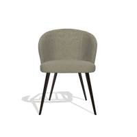 Esszimmerstuhl Lisette 6599 in Stoff Guard 193 (Taupe), Beine in Espresso, Vorderansicht