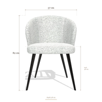 Dining Chair Lisette 6599, dimensions 57 x 58 x 82 cm