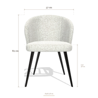 Sedia da pranzo Lisette 6599, dimensioni 57 x 58 x 82 cm