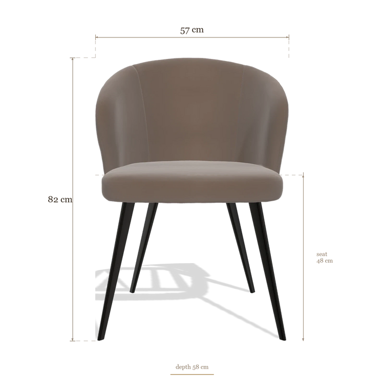 Esszimmerstuhl Lisette 6599, Maße 57 x 58 x 82 cm