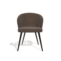 Esszimmerstuhl Lisette 6599 in Leder A825 (Braun), Beine in Espresso, Vorderansicht