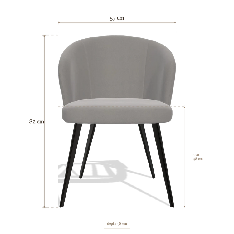 Esszimmerstuhl Lisette 6599, Maße 57 x 58 x 82 cm