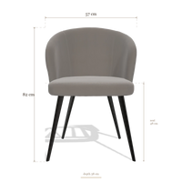 Dining Chair Lisette 6599, dimensions 57 x 58 x 82 cm