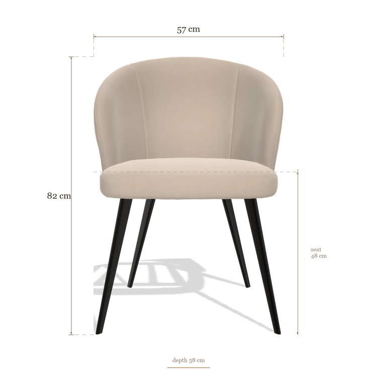 Esszimmerstuhl Lisette 6599, Maße 57 x 58 x 82 cm