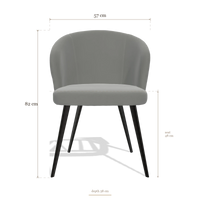 Eetkamerstoel Lisette 6599, afmetingen 57 x 58 x 82 cm