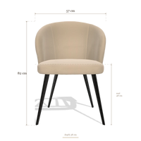 Esszimmerstuhl Lisette 6599, Maße 57 x 58 x 82 cm