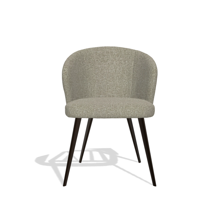 Esszimmerstuhl Lisette 6599 in Stoff Lodge 05 (Taupe), Beine in Espresso, Vorderansicht