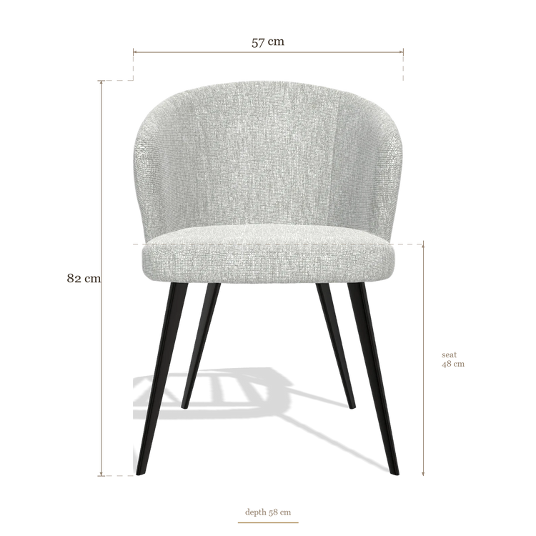 Esszimmerstuhl Lisette 6599, Maße 57 x 58 x 82 cm