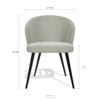 Dining Chair Lisette 6599, dimensions 57 x 58 x 82 cm