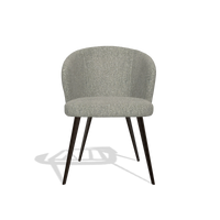 Dining Chair Lisette 6599 in Lodge 84 fabric (taupe), espresso legs, front view