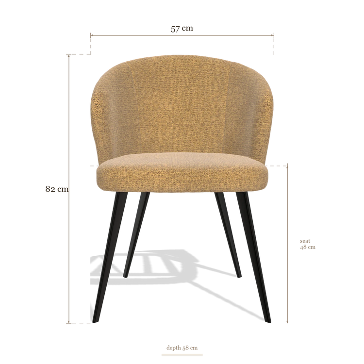 Esszimmerstuhl Lisette 6599, Maße 57 x 58 x 82 cm