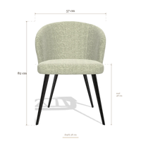 Sedia da pranzo Lisette 6599, dimensioni 57 x 58 x 82 cm