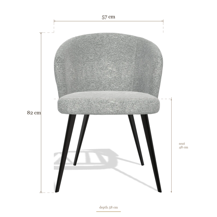 Esszimmerstuhl Lisette 6599, Maße 57 x 58 x 82 cm
