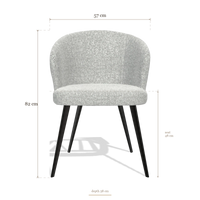Esszimmerstuhl Lisette 6599, Maße 57 x 58 x 82 cm