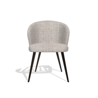 Chaise de salle à manger Lisette 6599 en tissu Oasis 91 (grège), pieds en espresso, vue de face