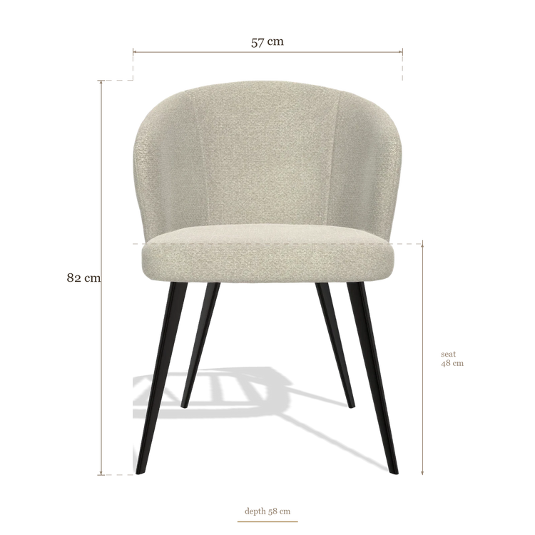 Esszimmerstuhl Lisette 6599, Maße 57 x 58 x 82 cm