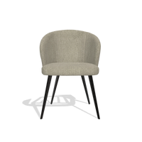 Esszimmerstuhl Lisette 6599 in Stoff Rhythm 10 (Salbeigrün), Beine in Schwarz, Vorderansicht