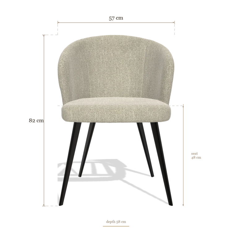 Esszimmerstuhl Lisette 6599, Maße 57 x 58 x 82 cm