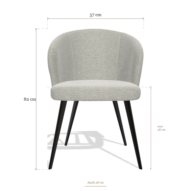 Esszimmerstuhl Lisette 6599, Maße 57 x 58 x 82 cm