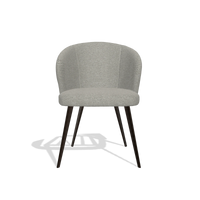 Esszimmerstuhl Lisette 6599 in Stoff Sneak 01 (Grau), Beine in Espresso, Vorderansicht