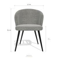 Dining Chair Lisette 6599, dimensions 57 x 58 x 82 cm