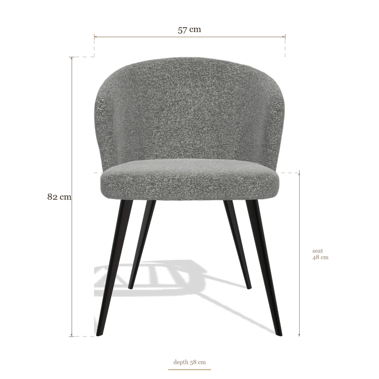 Esszimmerstuhl Lisette 6599, Maße 57 x 58 x 82 cm