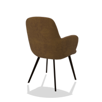 Esszimmerstuhl Mancini 6538 in Stoff Adore 132 (Braun), Beine in Espresso, Schrägansicht von hinten