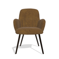 Esszimmerstuhl Mancini 6538 in Stoff Adore 132 (Braun), Beine in Espresso, Vorderansicht