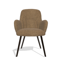 Esszimmerstuhl Mancini 6538 in Stoff Horta 23 (Oliv), Beine in Espresso, Vorderansicht