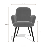 Dining Chair Mancini 6538, dimensions 60 x 64 x 88 cm
