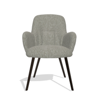 Esszimmerstuhl Mancini 6538 in Stoff Lodge 01 (Taupe), Beine in Espresso, Vorderansicht