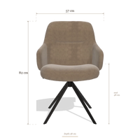 Sedia da pranzo Marilyn De Luxe 6601, dimensioni 57 x 58 x 82 cm