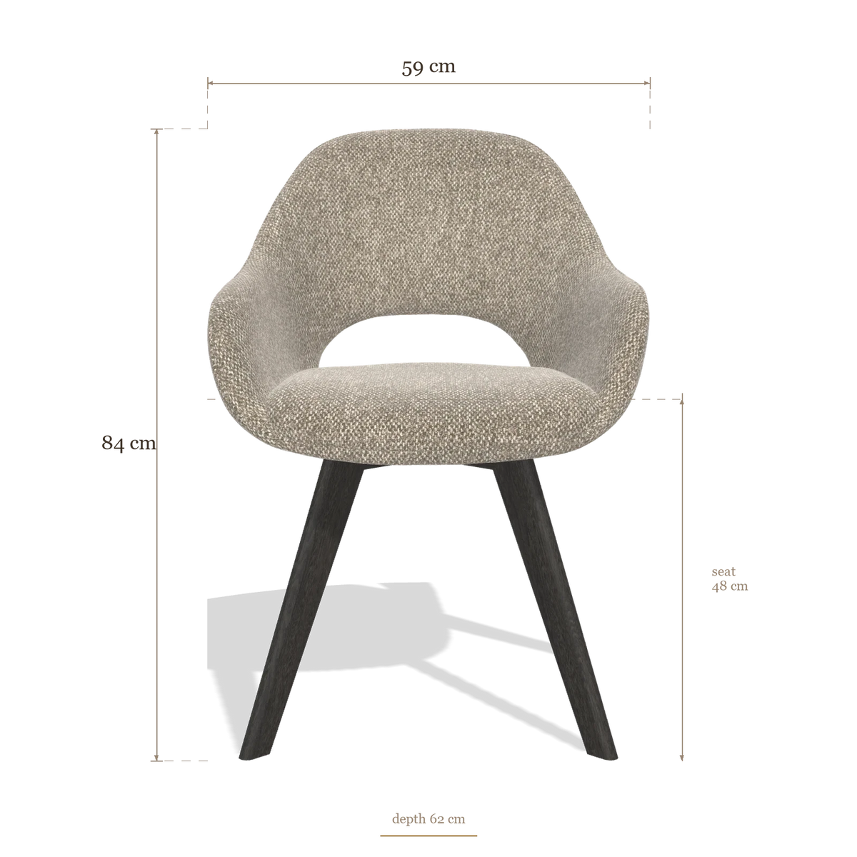 Dining Chair Marino 6608, dimensions 59 x 62 x 84 cm