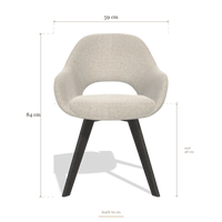 Sedia da pranzo Marino 6608, dimensioni 59 x 62 x 84 cm