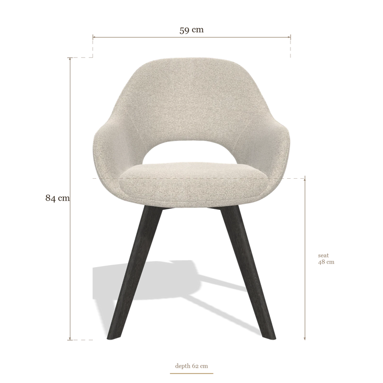 Sedia da pranzo Marino 6608, dimensioni 59 x 62 x 84 cm