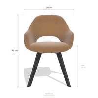 Sedia da pranzo Marino 6608, dimensioni 59 x 62 x 84 cm