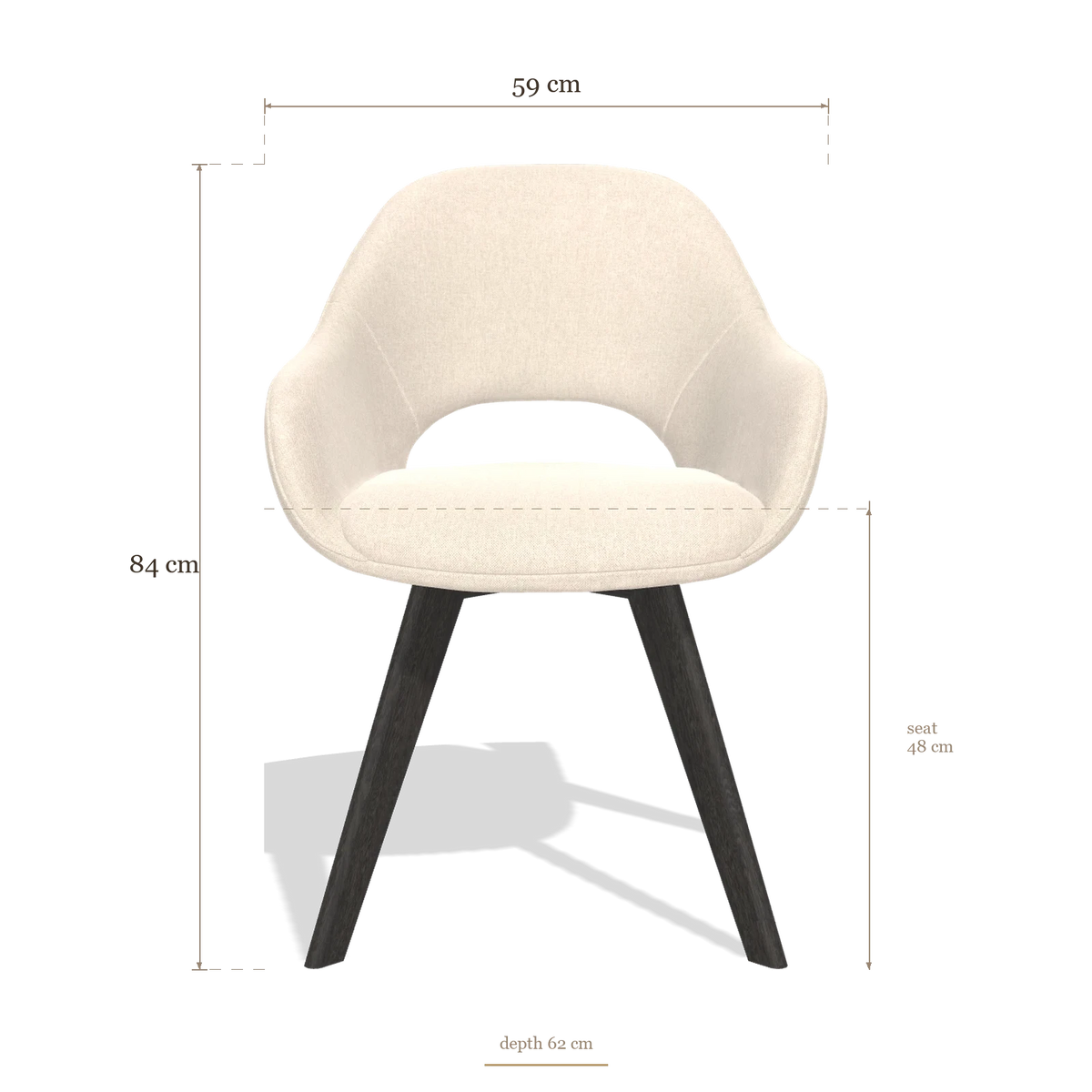 Dining Chair Marino 6608, dimensions 59 x 62 x 84 cm