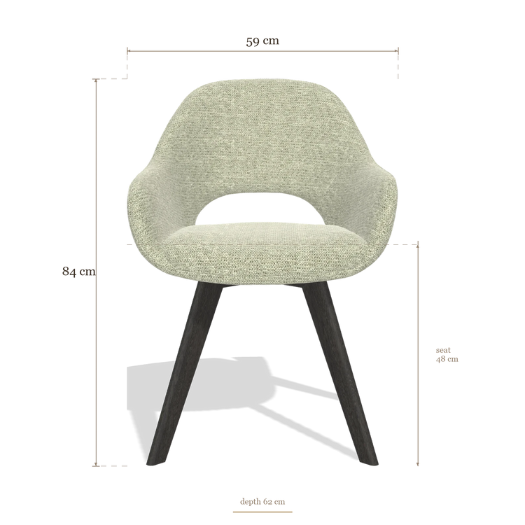 Esszimmerstuhl Marino 6608, Maße 59 x 62 x 84 cm